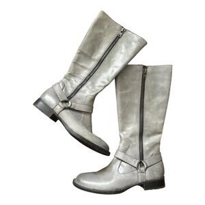 Born Boots super soft grey 9.5 comfort tall riding boots excellent leather boot